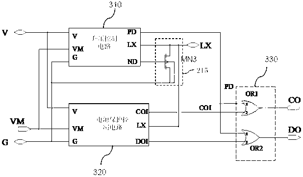 Battery protective circuit with single charge-discharge power tube