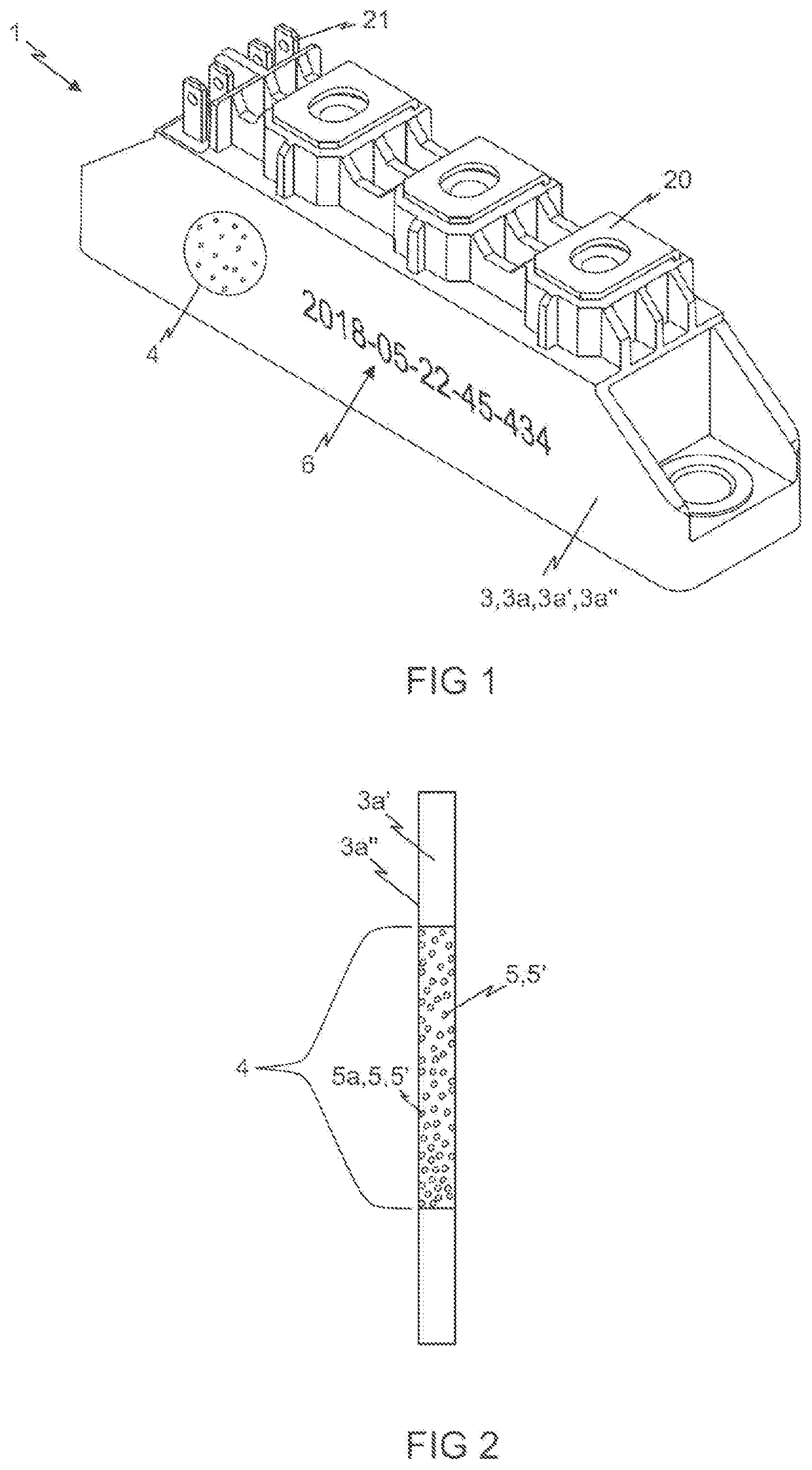 Device having functional component and a plastic housing element, and method for verifying the authenticity of such a device