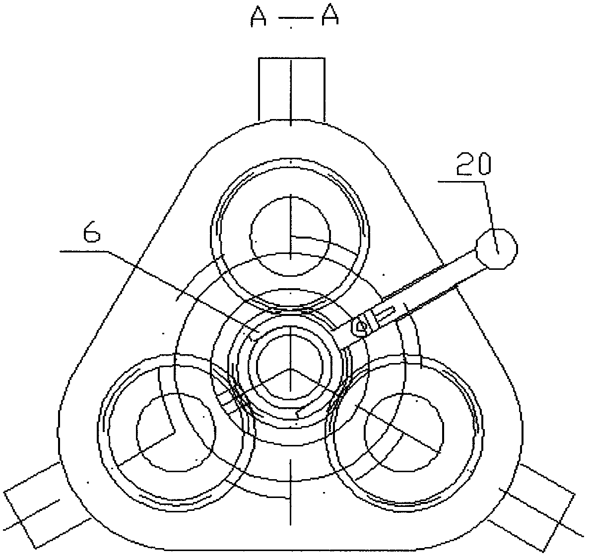 Three-color liquid silicone injection molding device