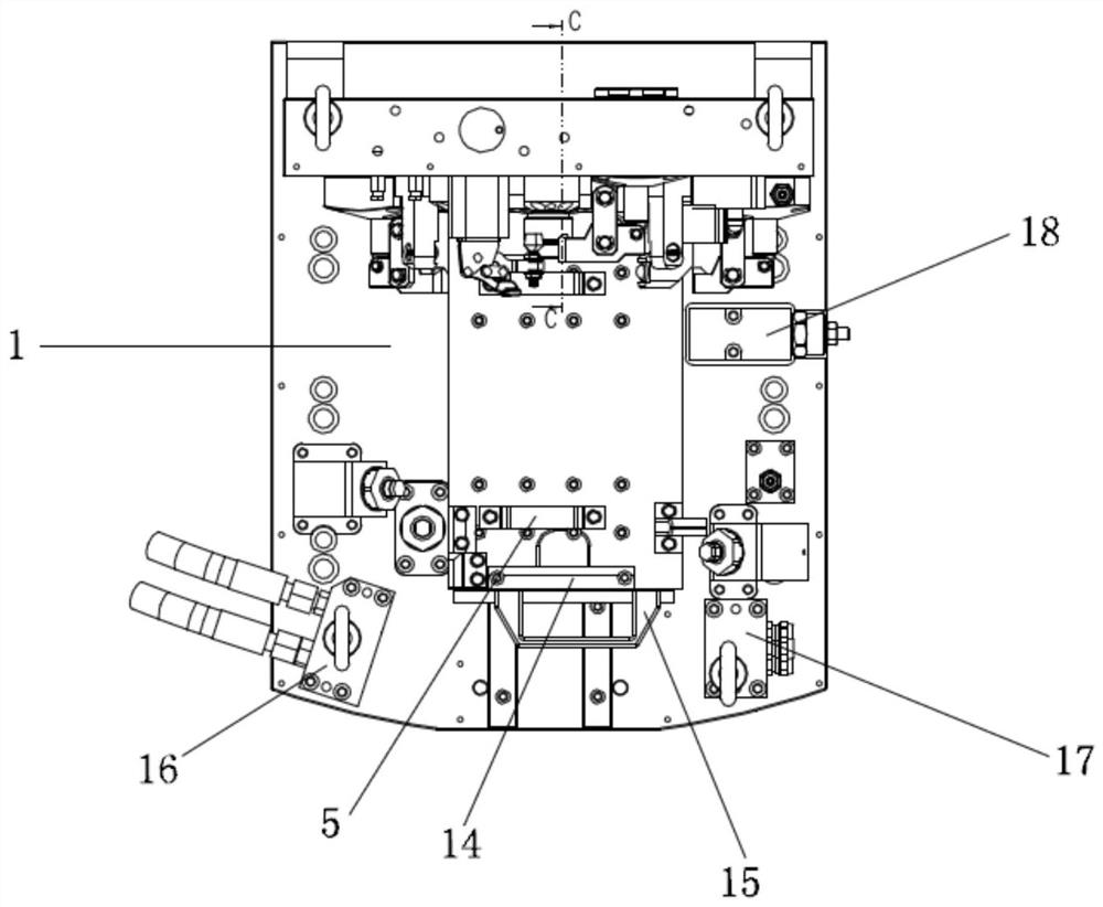 Push-in type positioning fixture for driving motor housing of pure electric vehicle