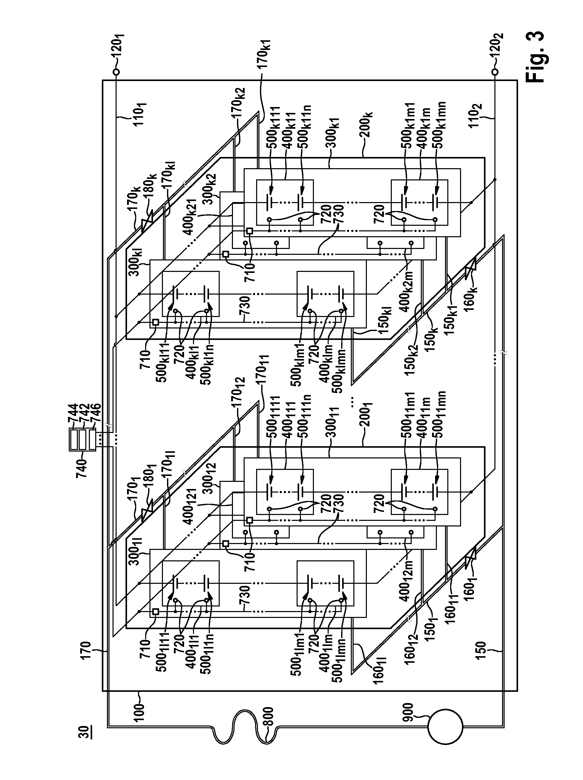 Device and method for monitoring an energy store and energy store having the device
