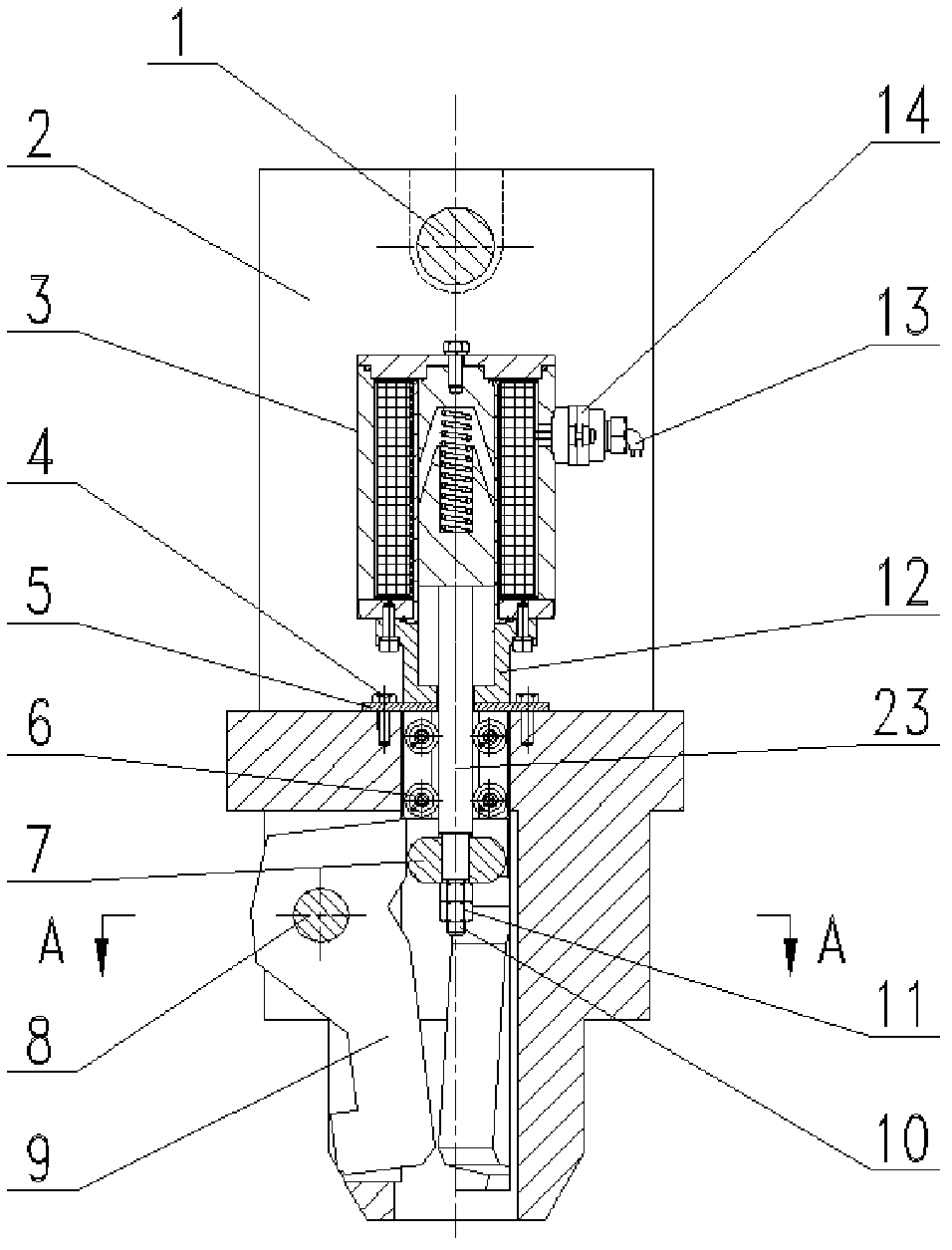 Electromagnetic grabbing tool for nuclear power plant