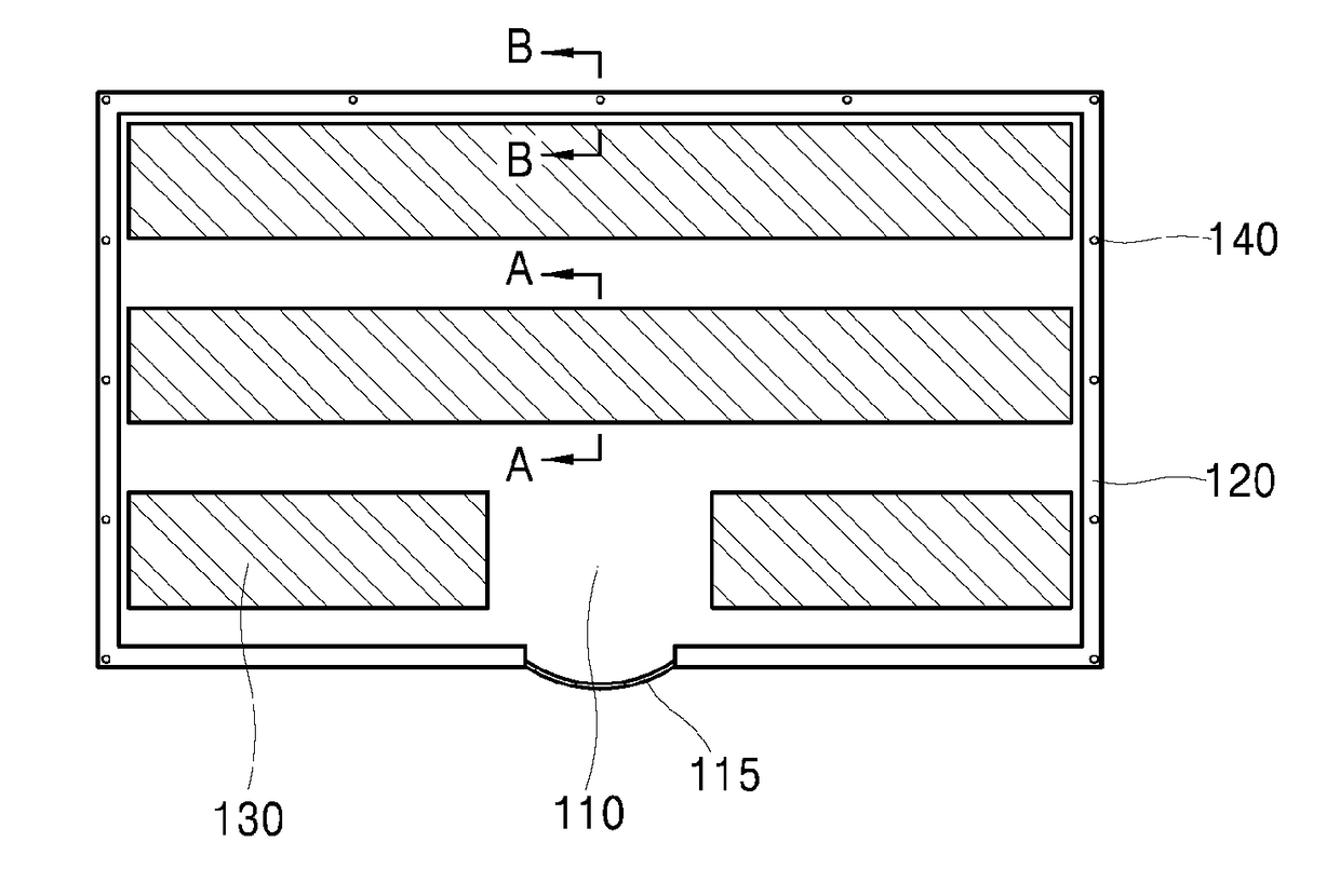 Display panel supporting unit and display device using the same