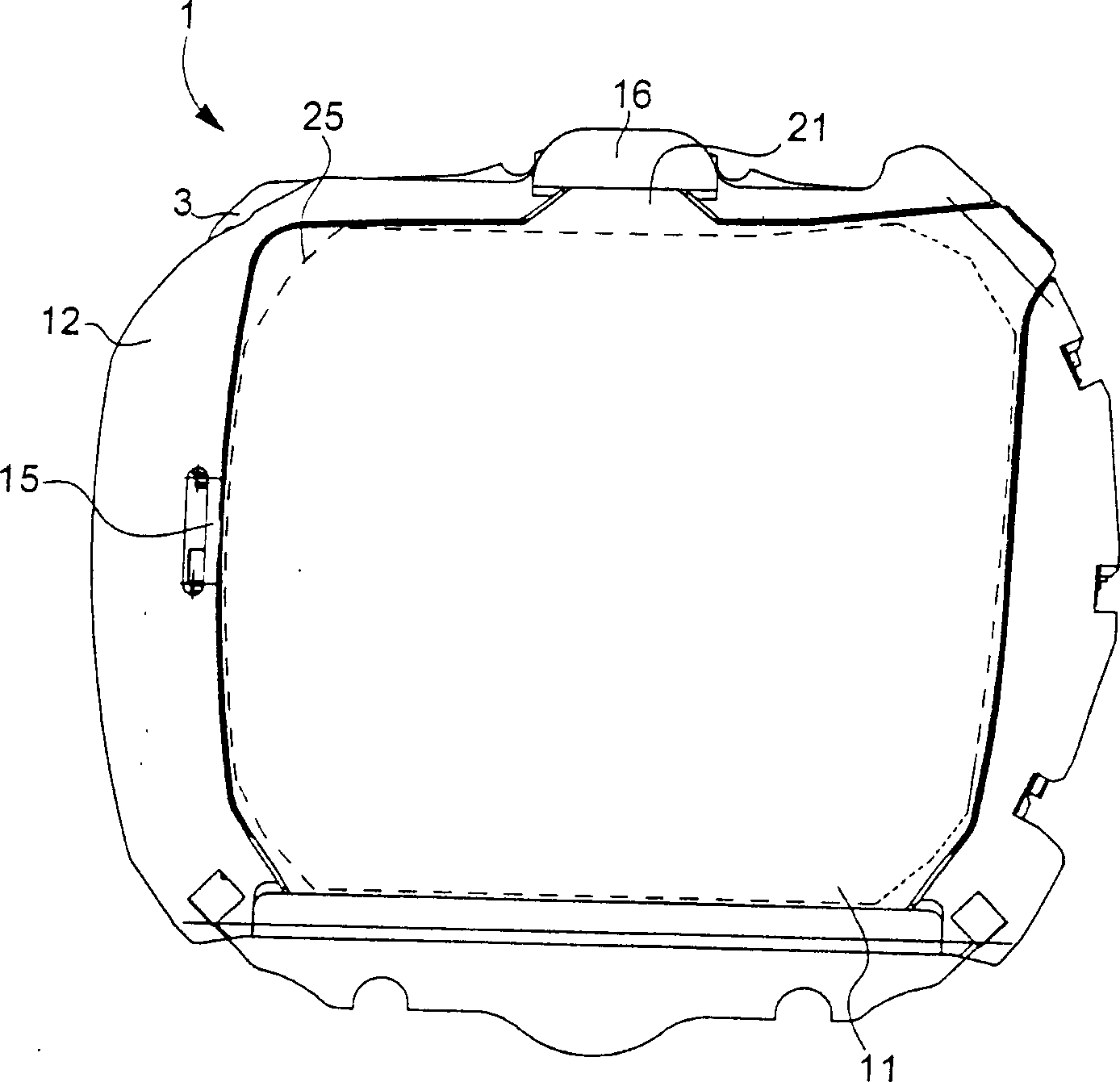 Backlighting device for an information display element of a portable object