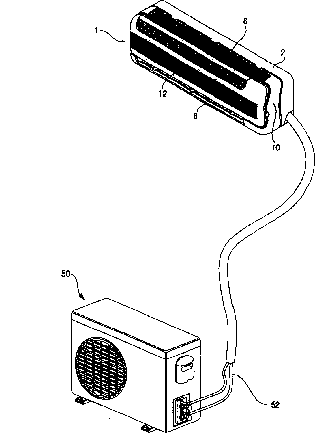 Air cleaning system for air conditioner