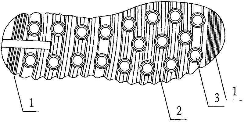 Soles of shoes in cold areas