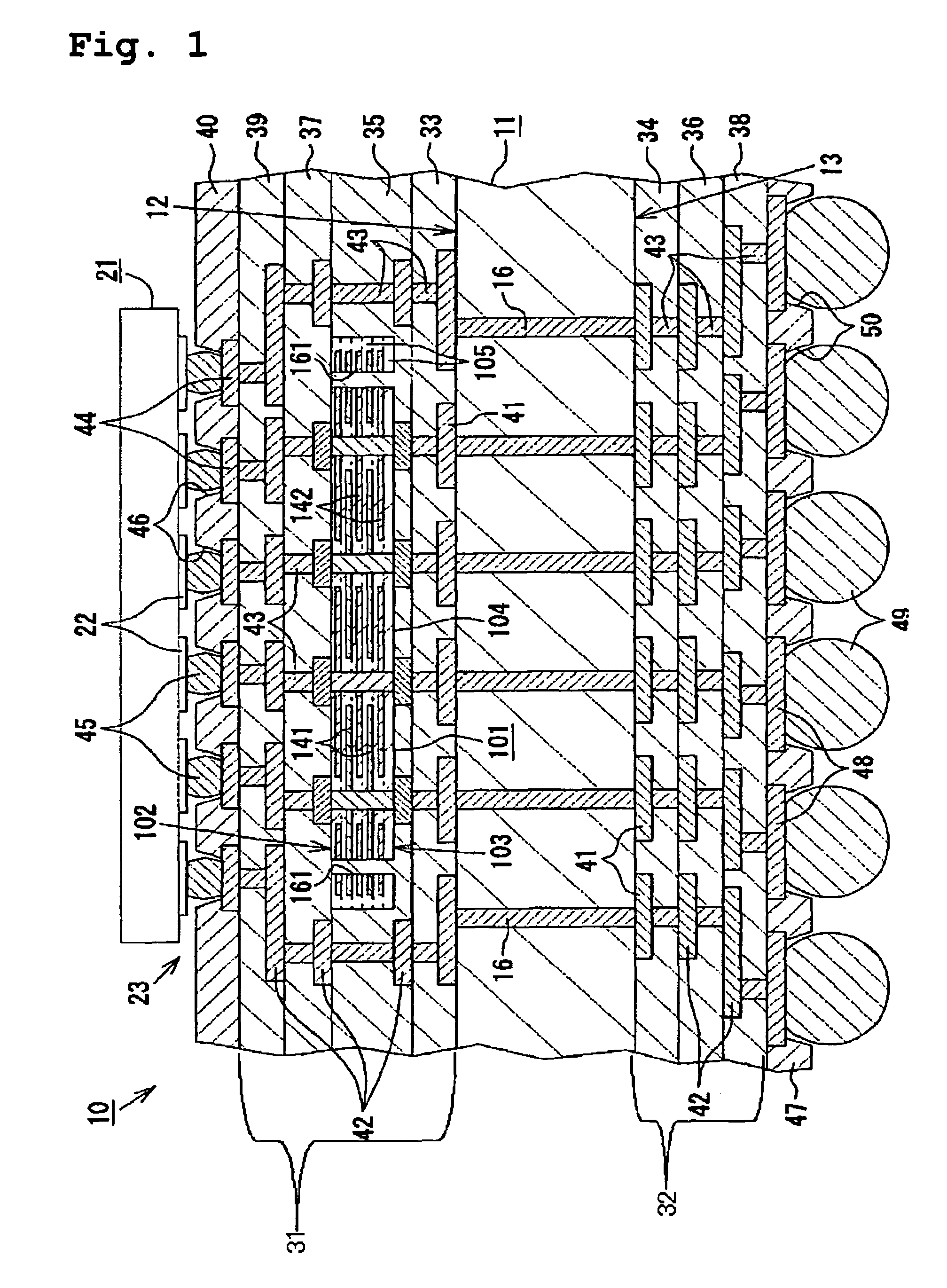 Built-in capacitor type wiring board and method for manufacturing the same