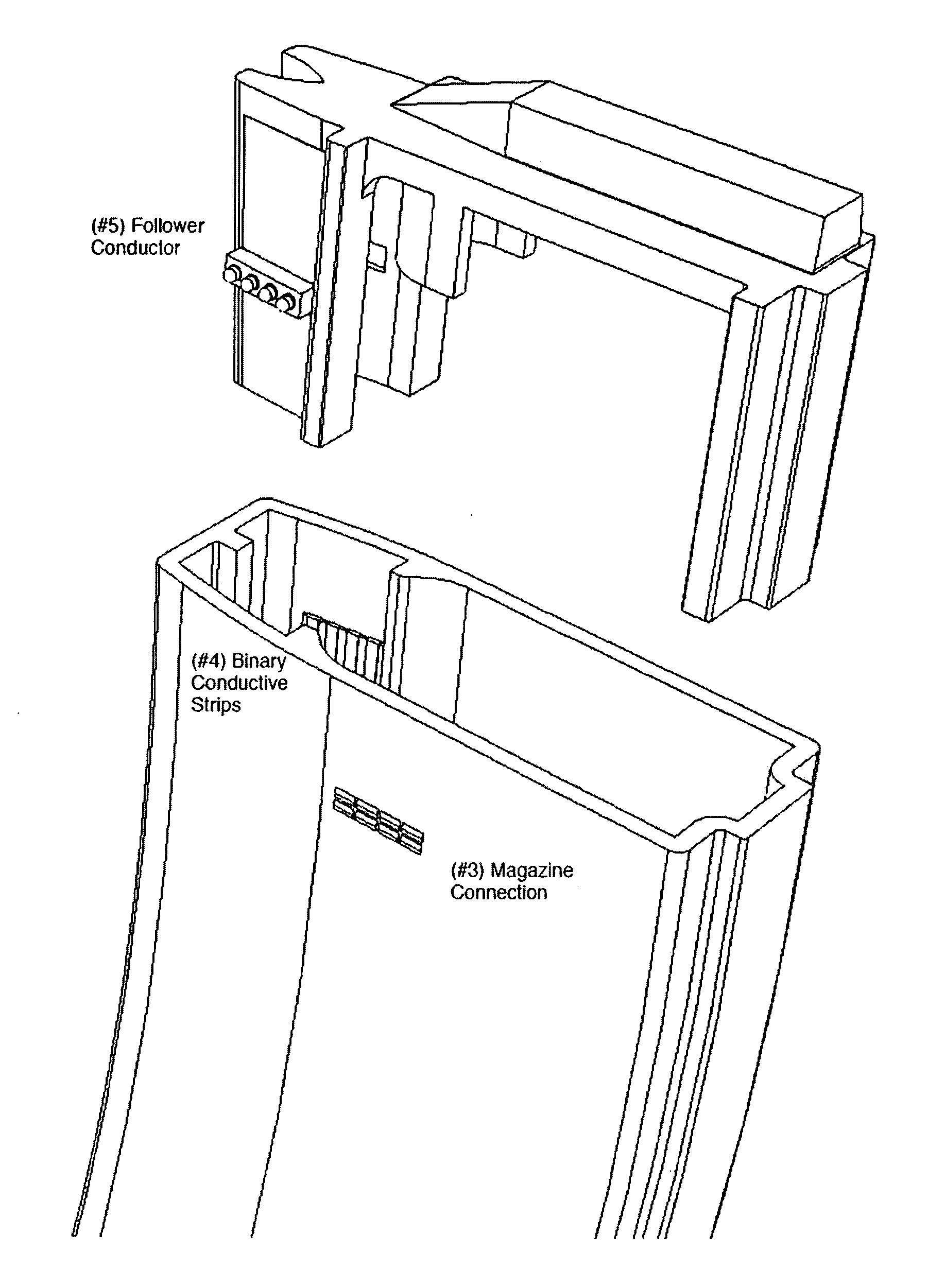 Firearm magazine with round counting circuit
