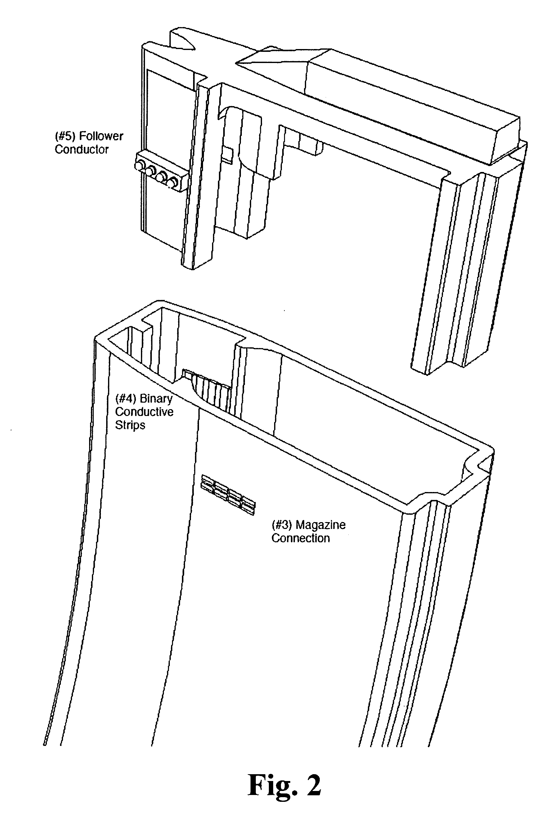 Firearm magazine with round counting circuit