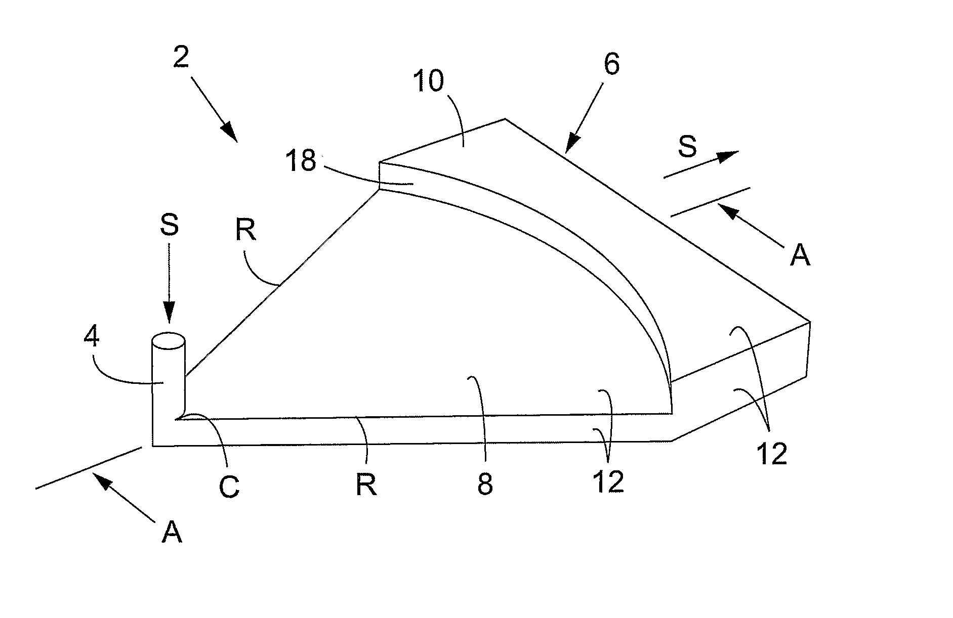 Method and apparatus for transverse distribution of a flowing medium