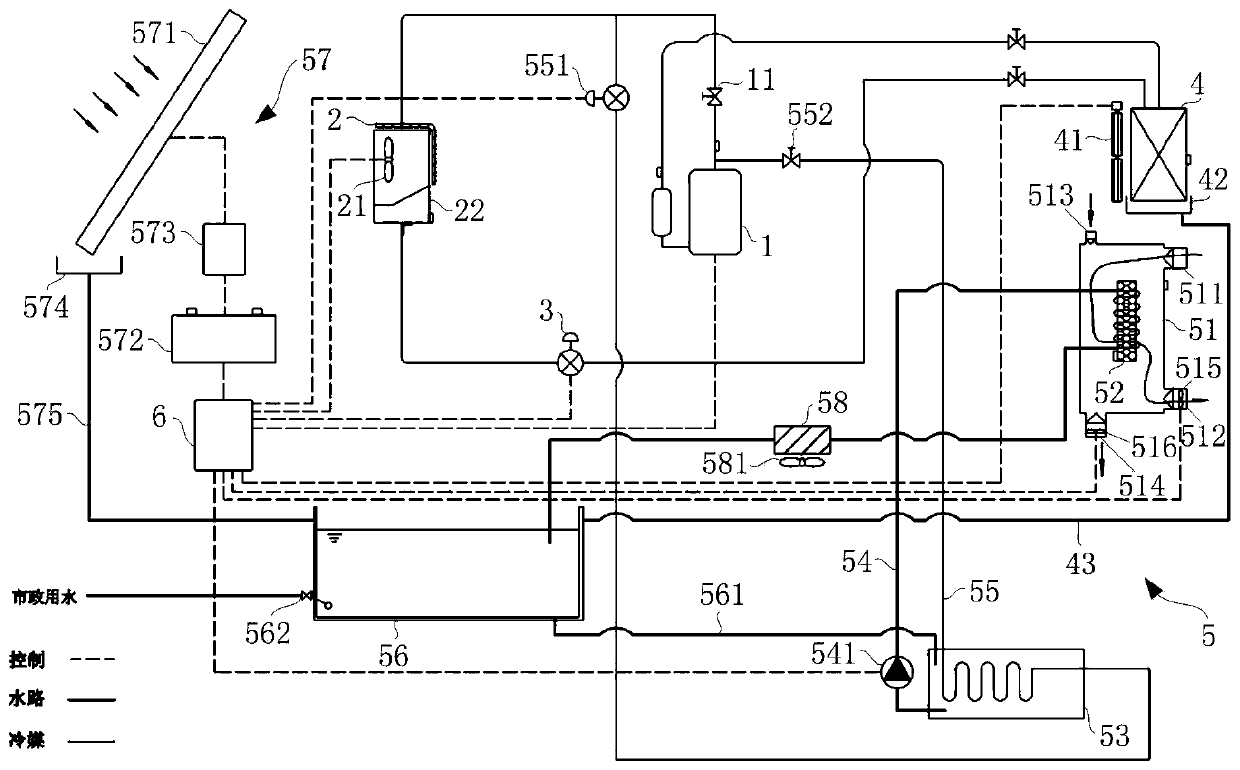 Dehumidification device utilizing photovoltaic power supply and air conditioning system