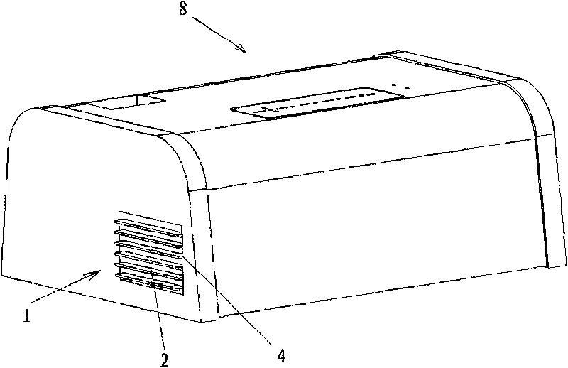 Projector dust preventing device and method as well as projector with dust preventing device
