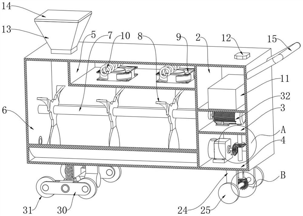 Composite flocculant storage equipment for municipal sewage treatment