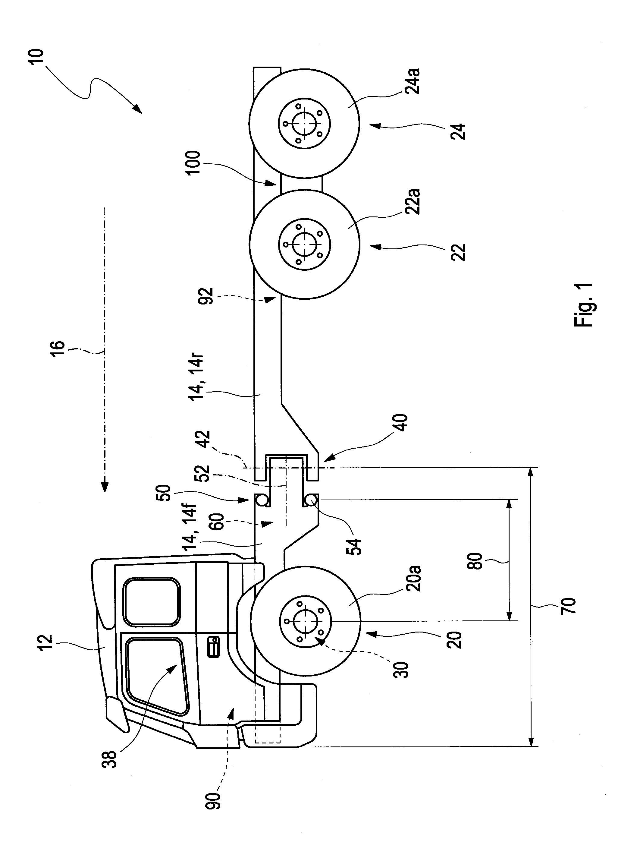 Frame-steered vehicle