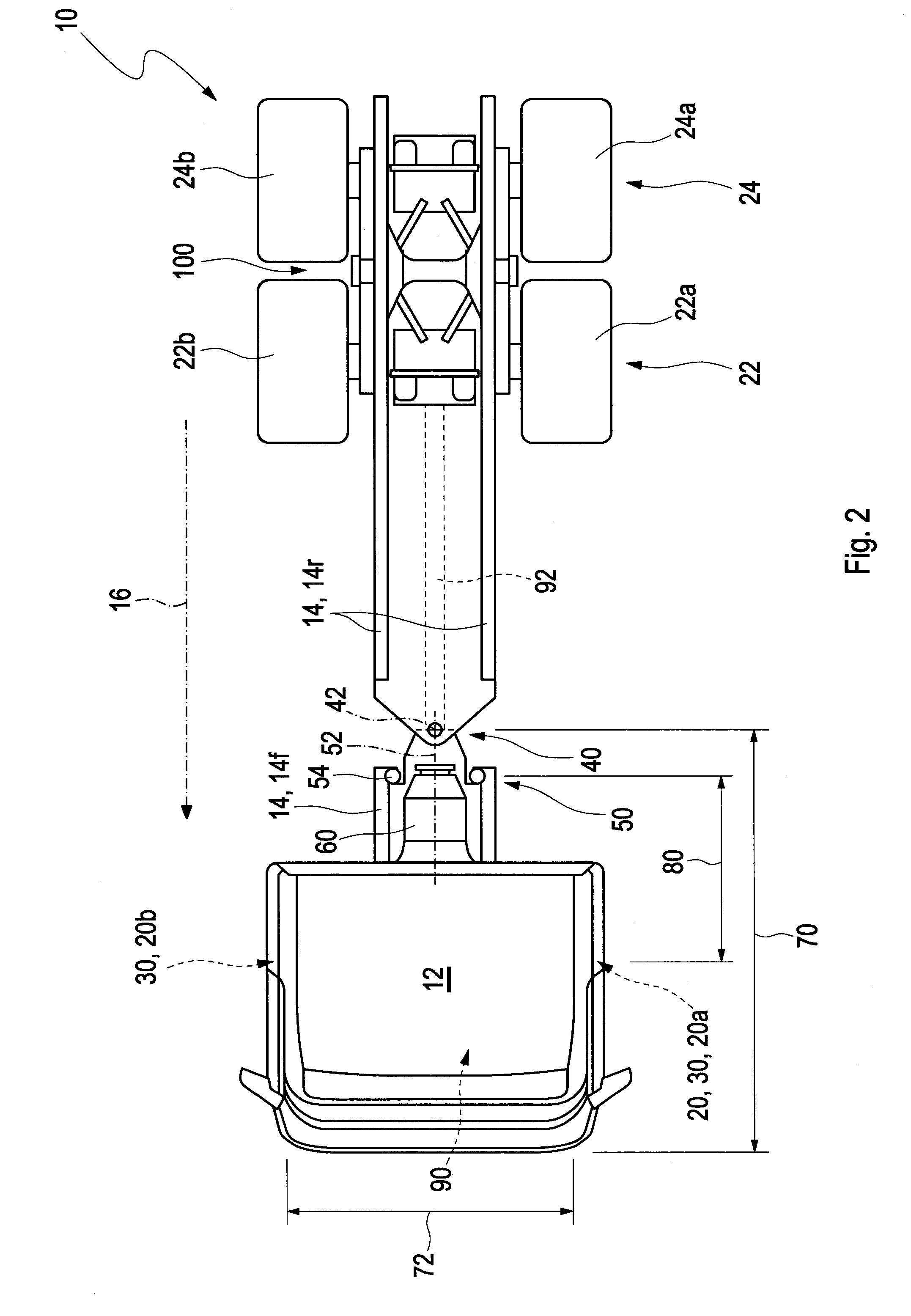 Frame-steered vehicle