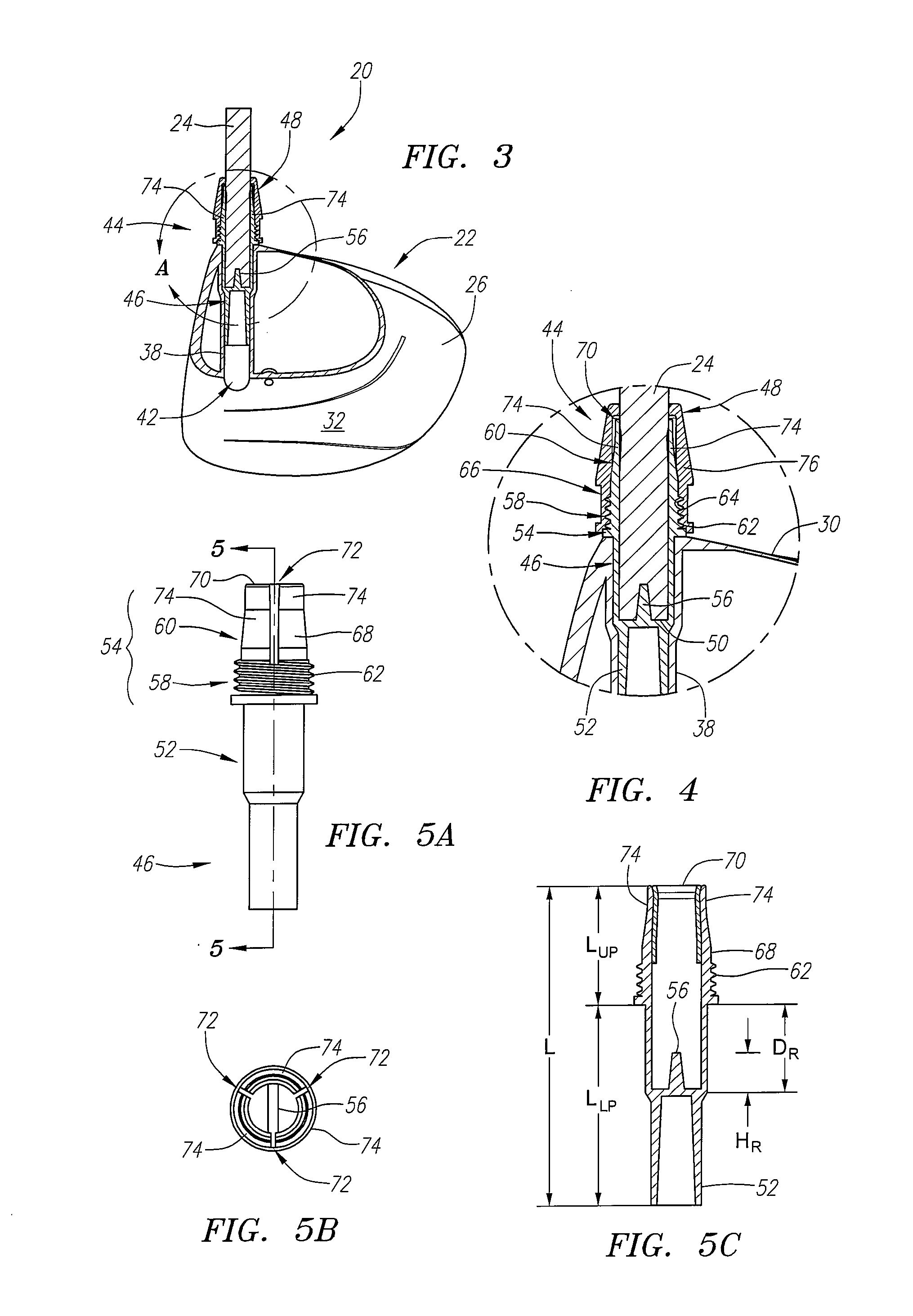 Golf club with interchangeable head-shaft connection