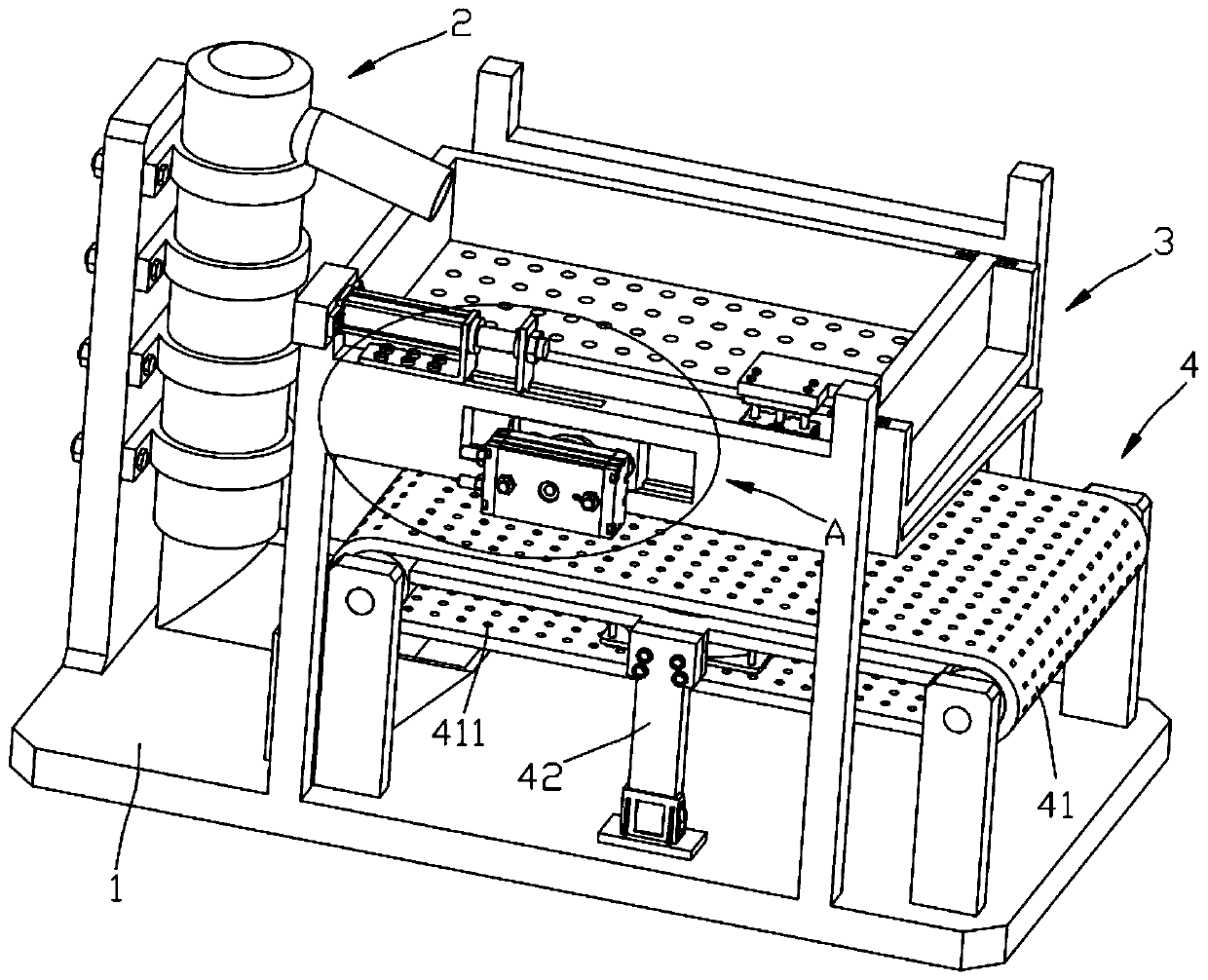 Tea leaf dewatering and air-drying device