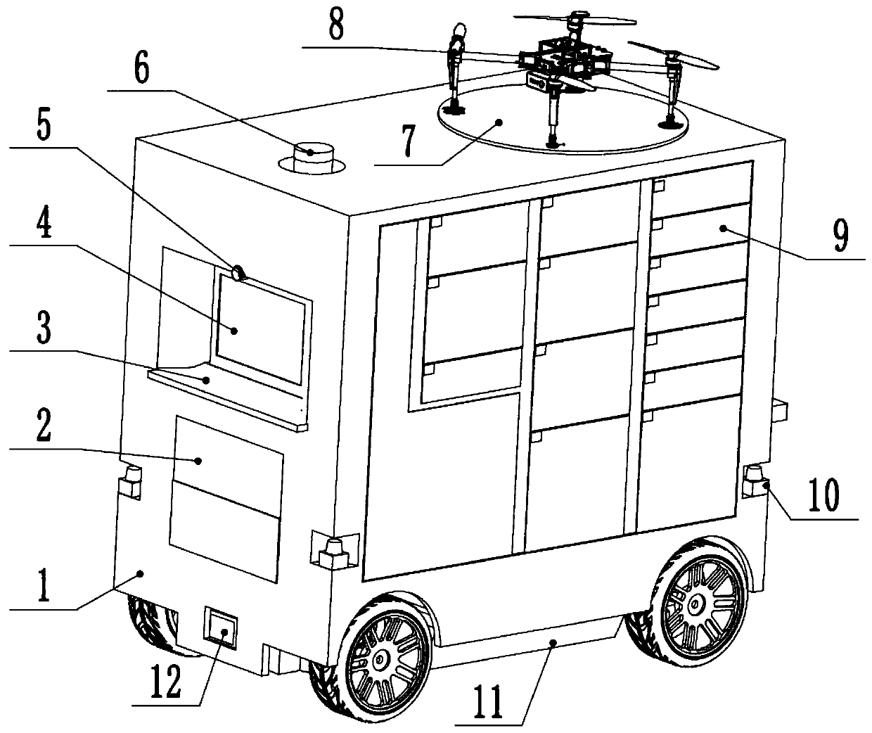 Unmanned aerial vehicle hovering mechanism and hovering adsorption method