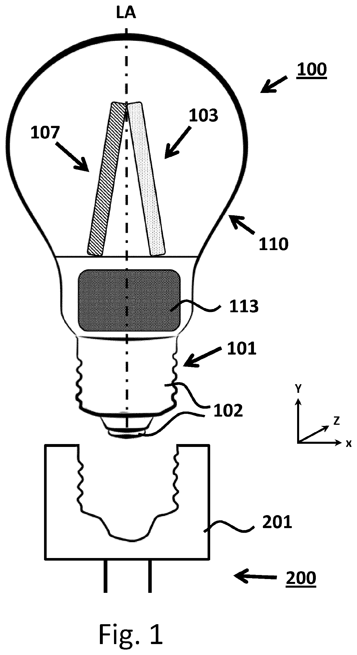 Lighting device and a luminaire