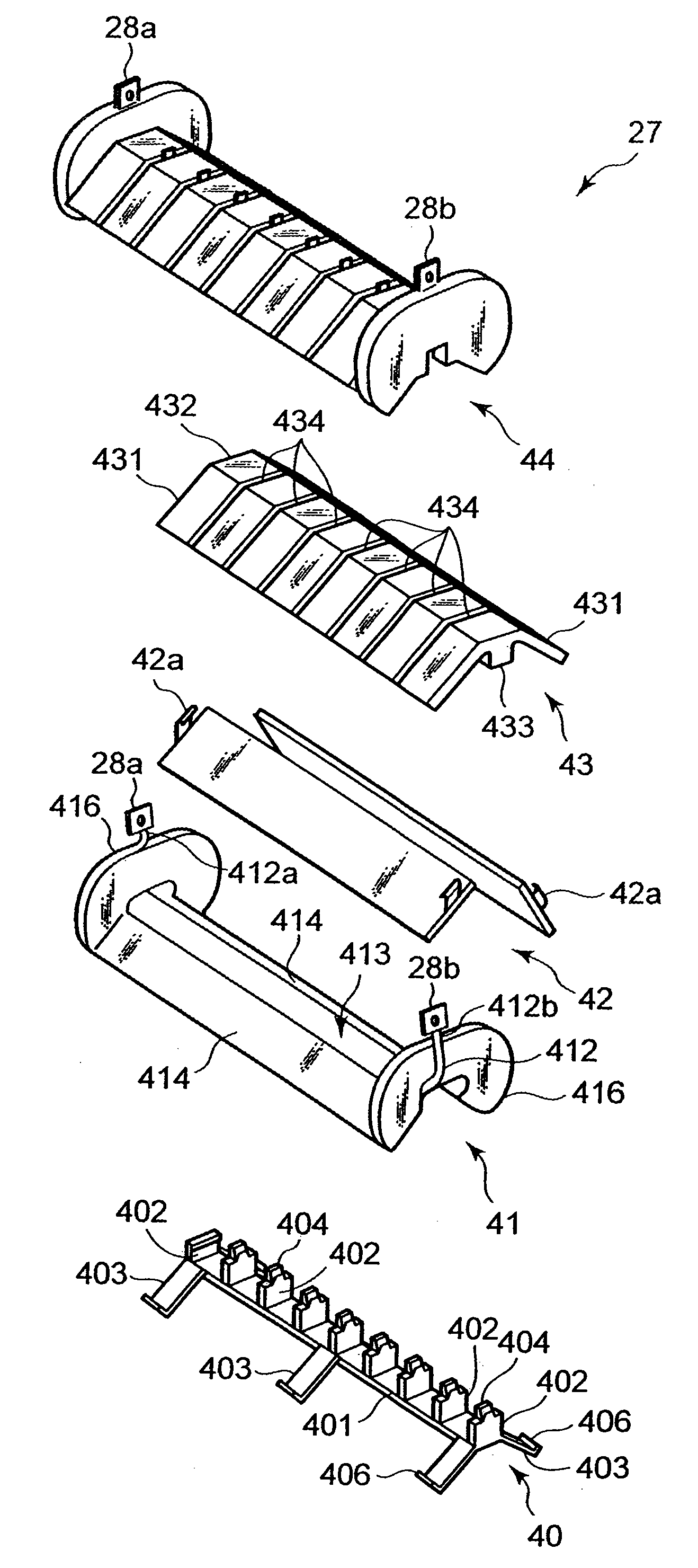 Coil unit of induction heating fixing device