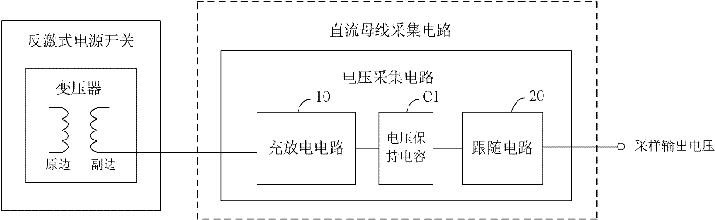 Collecting circuit for direct current bus