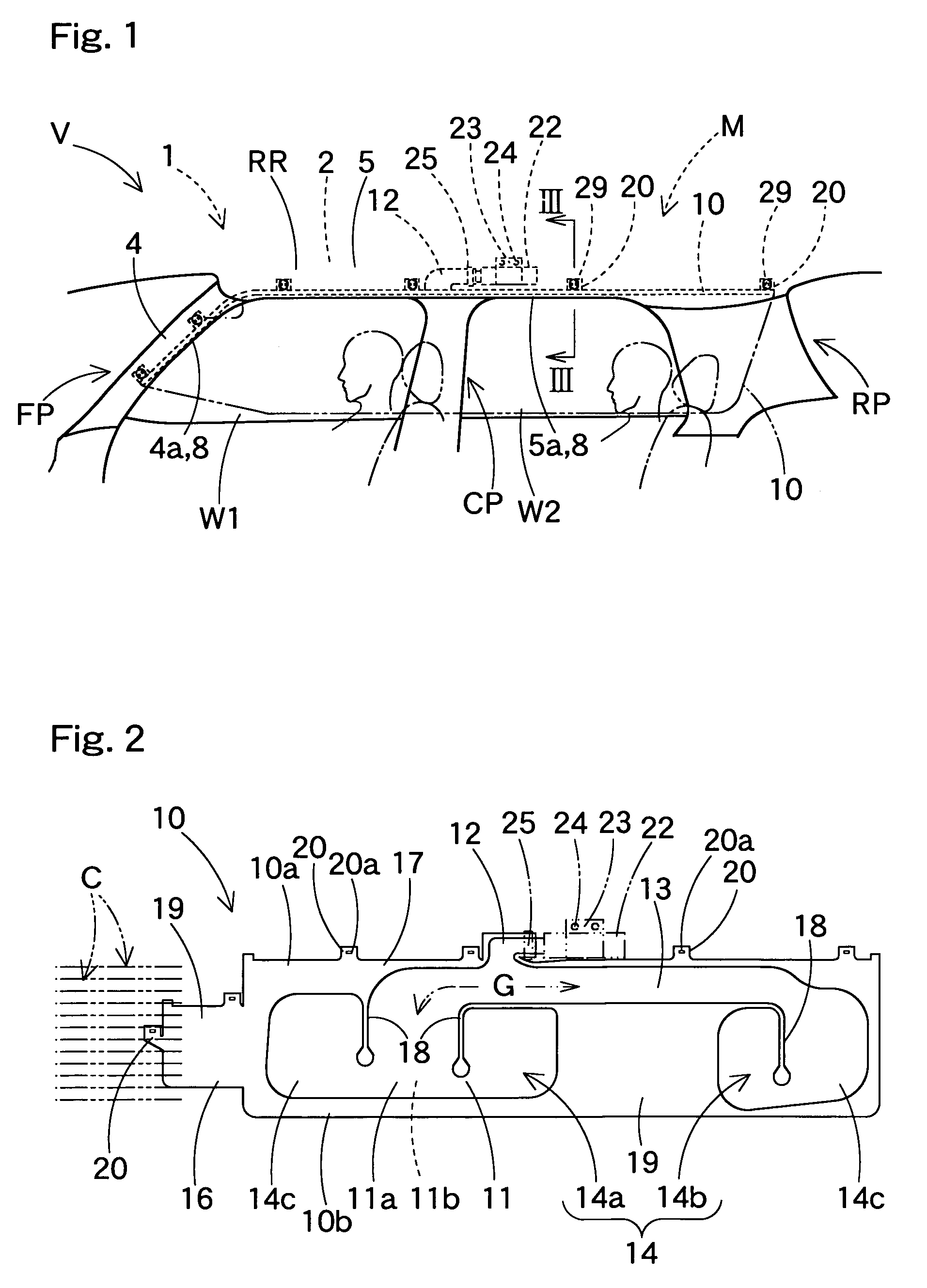 Head protecting airbag device