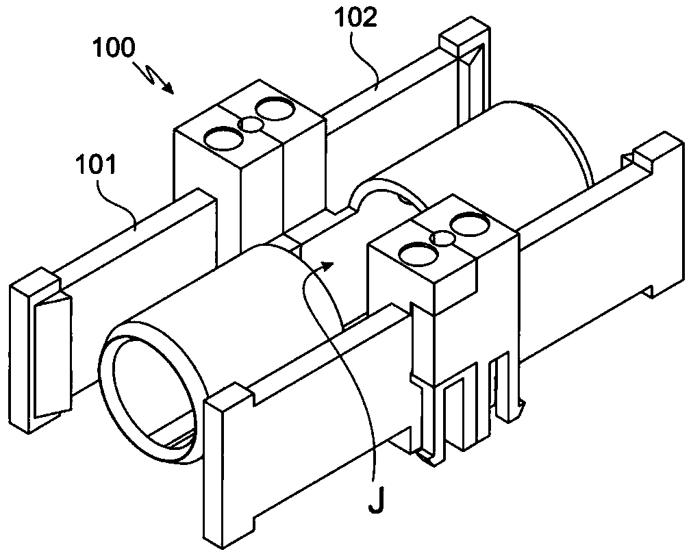 Fiber connecting flange and light extracting module