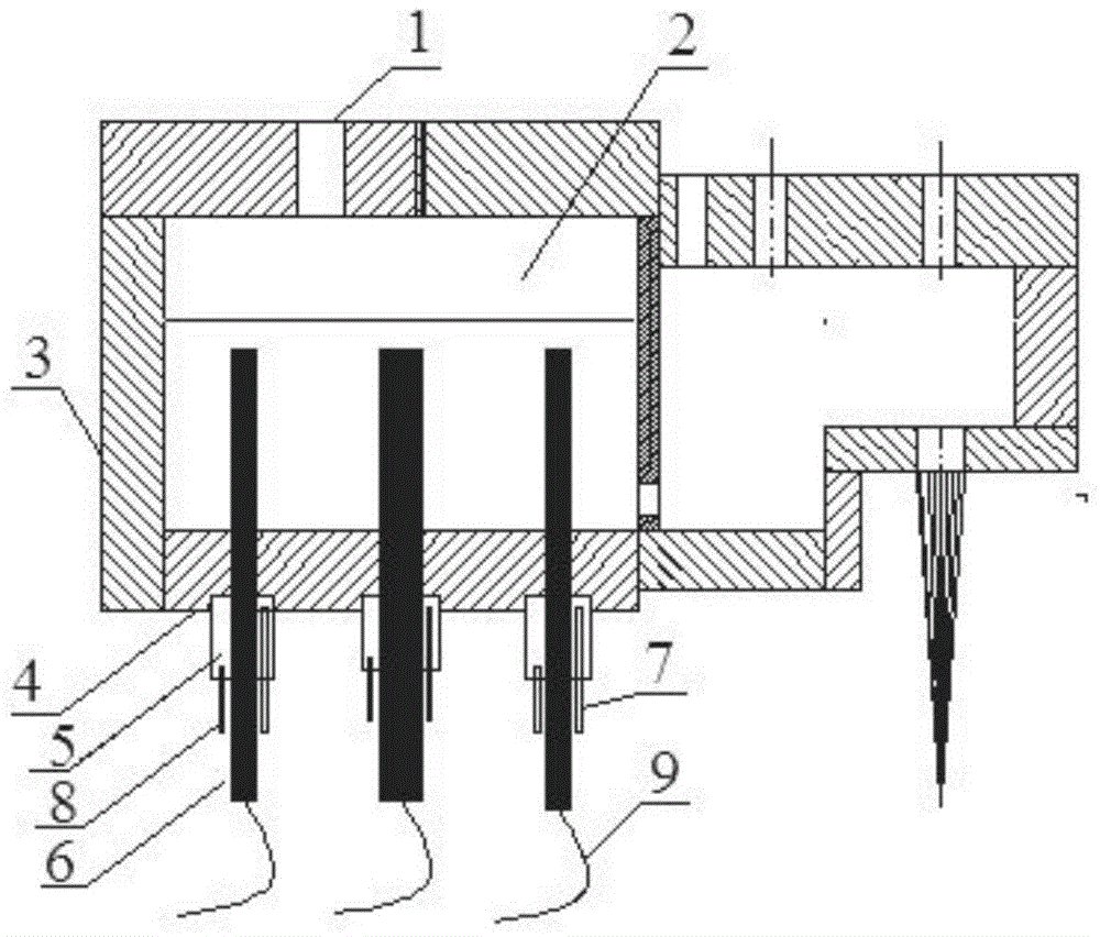 Basalt continuous fiber furnace with bottom-inserted electrode