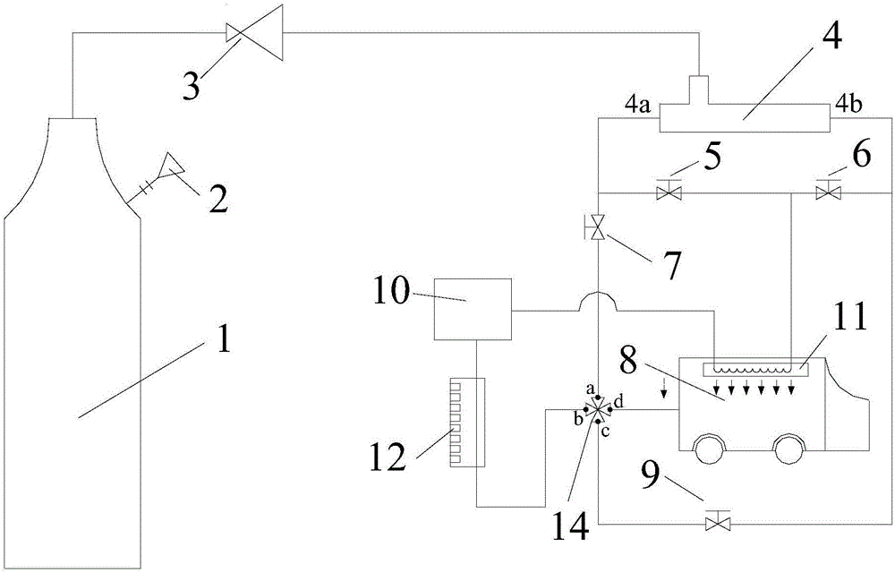 Air conditioning system for automobile based on vortex pipe