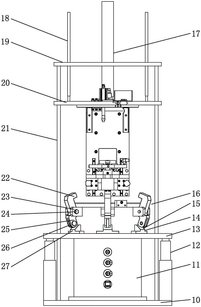 Automatic locking device for tank cover of pressure tank