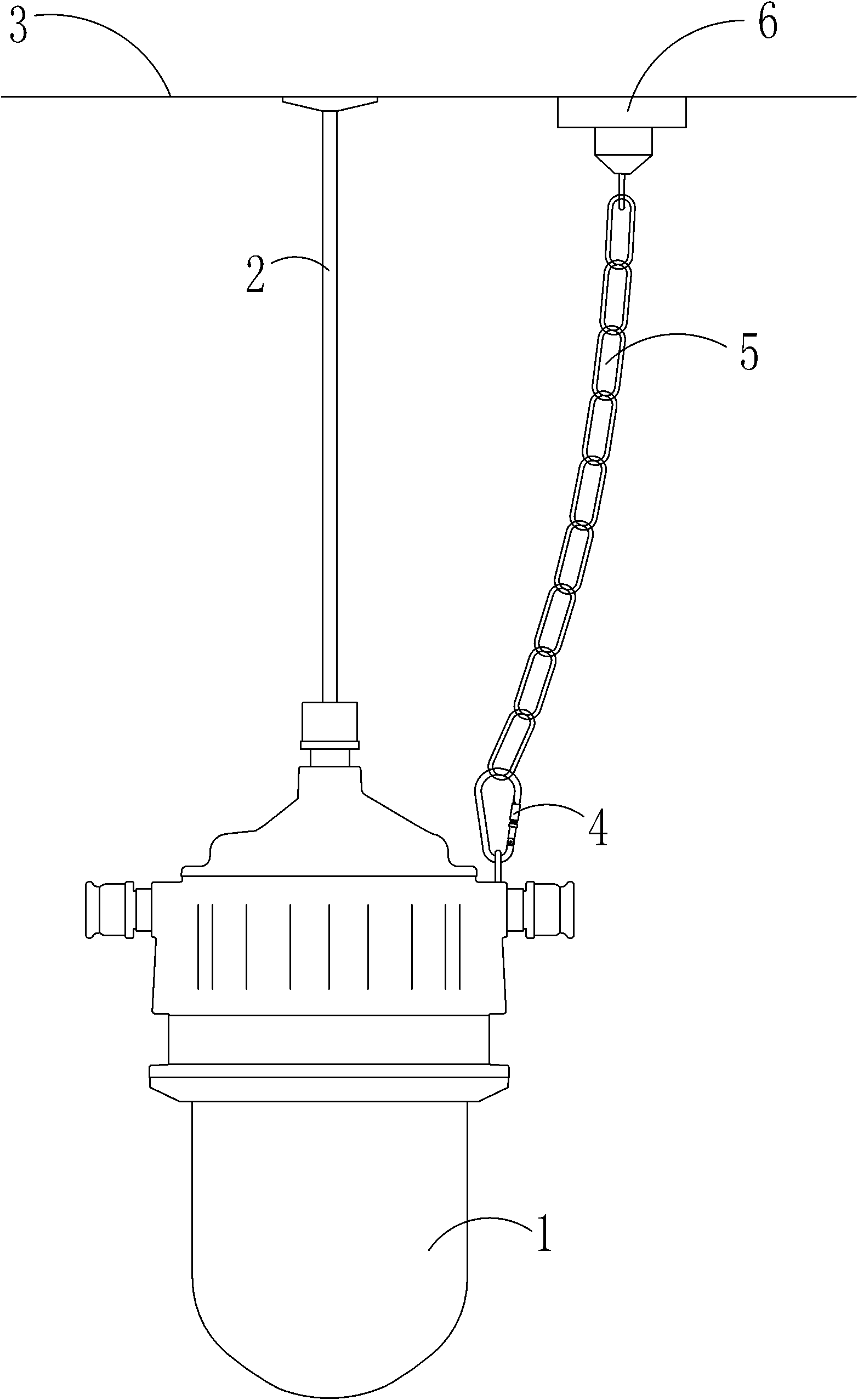 Installing fastener, anti-falling assembly and lighting device