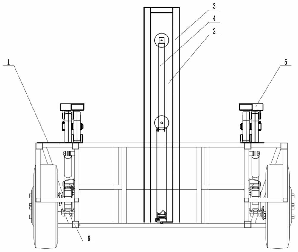 Chassis device capable of lifting warehouse and truck