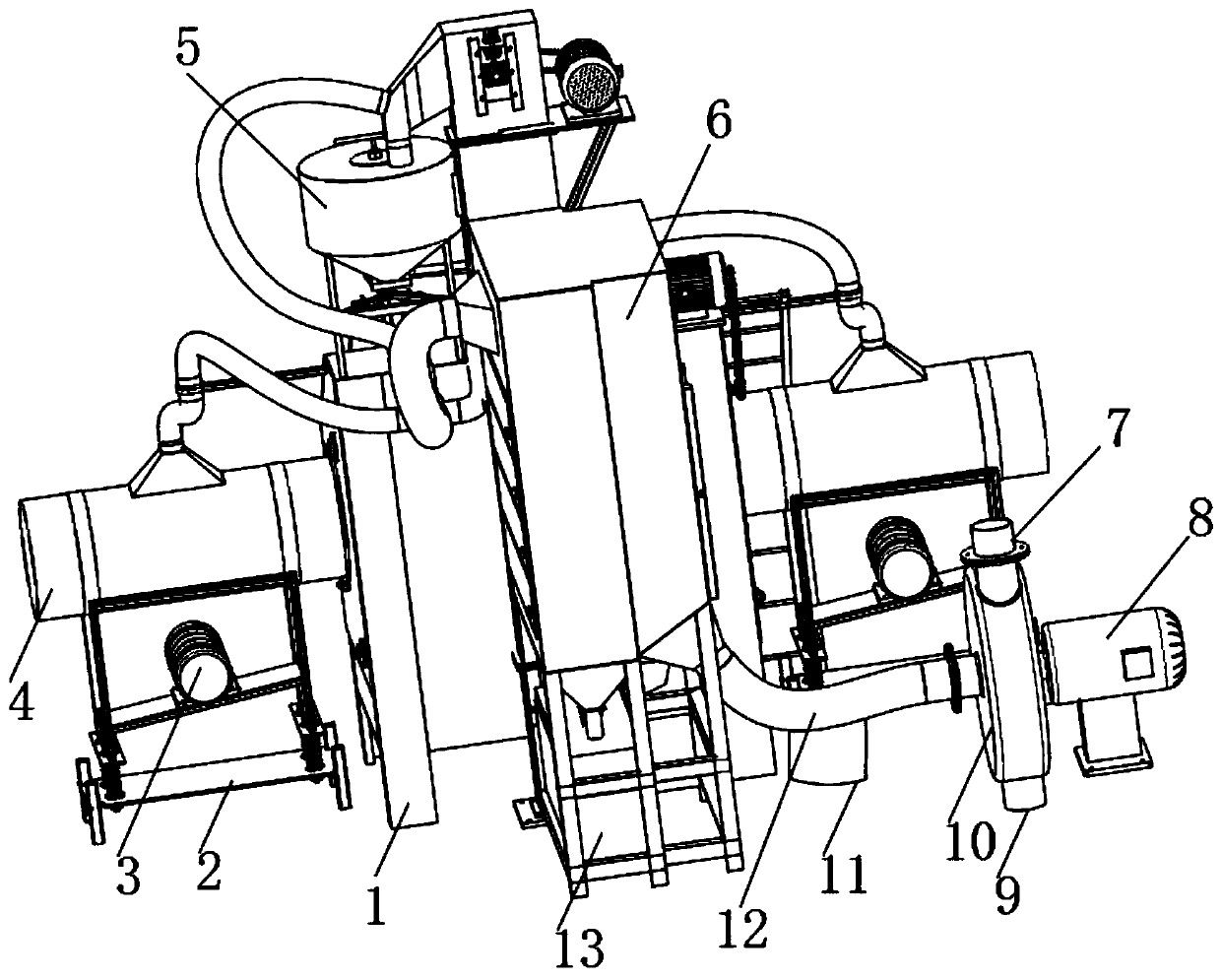 Environment-friendly circulating water pollution treatment device by physical method