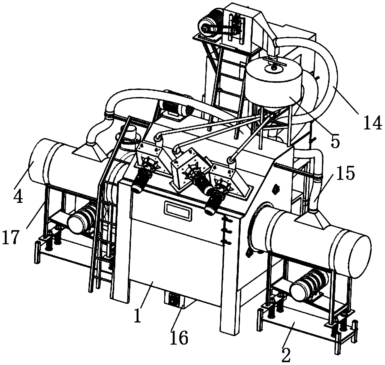 Environment-friendly circulating water pollution treatment device by physical method