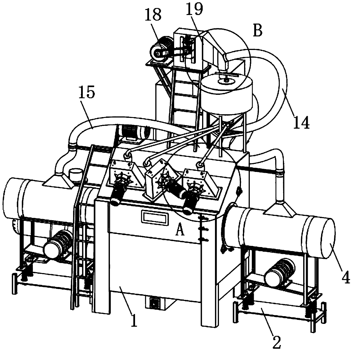 Environment-friendly circulating water pollution treatment device by physical method