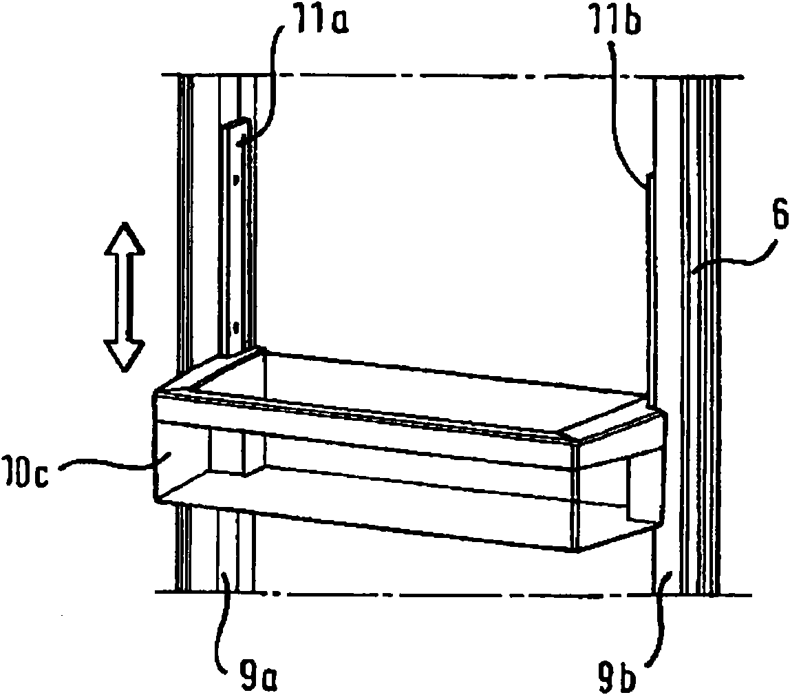 Refrigerator and associated two-piece detent means arrangement