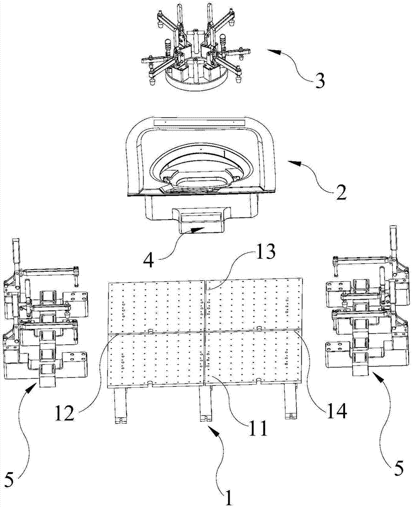 Mounting and dismounting type clamp for robot machining and component machining method