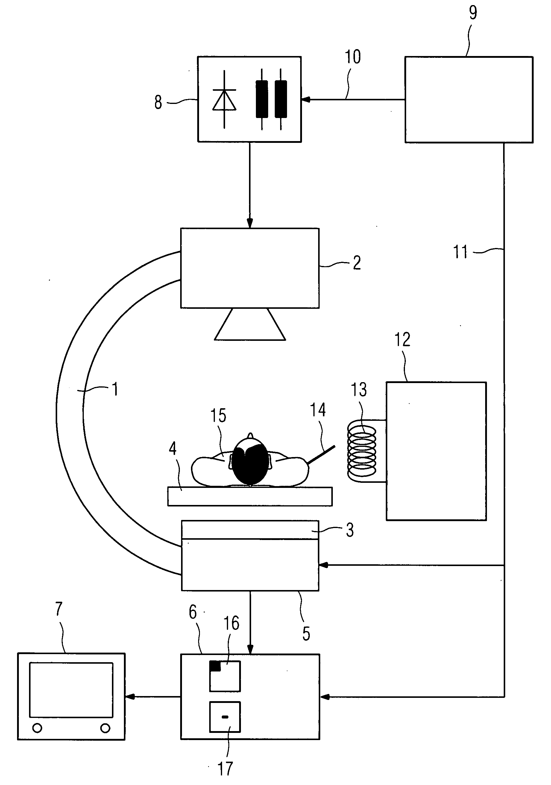 Method for operating a diagnostic apparatus with an x-ray system and a position determination system for catheters together with diagnostic apparatus for performance of the method