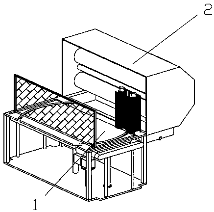 Middle-large double-coated dog hair combing device capable of preventing hair from flying