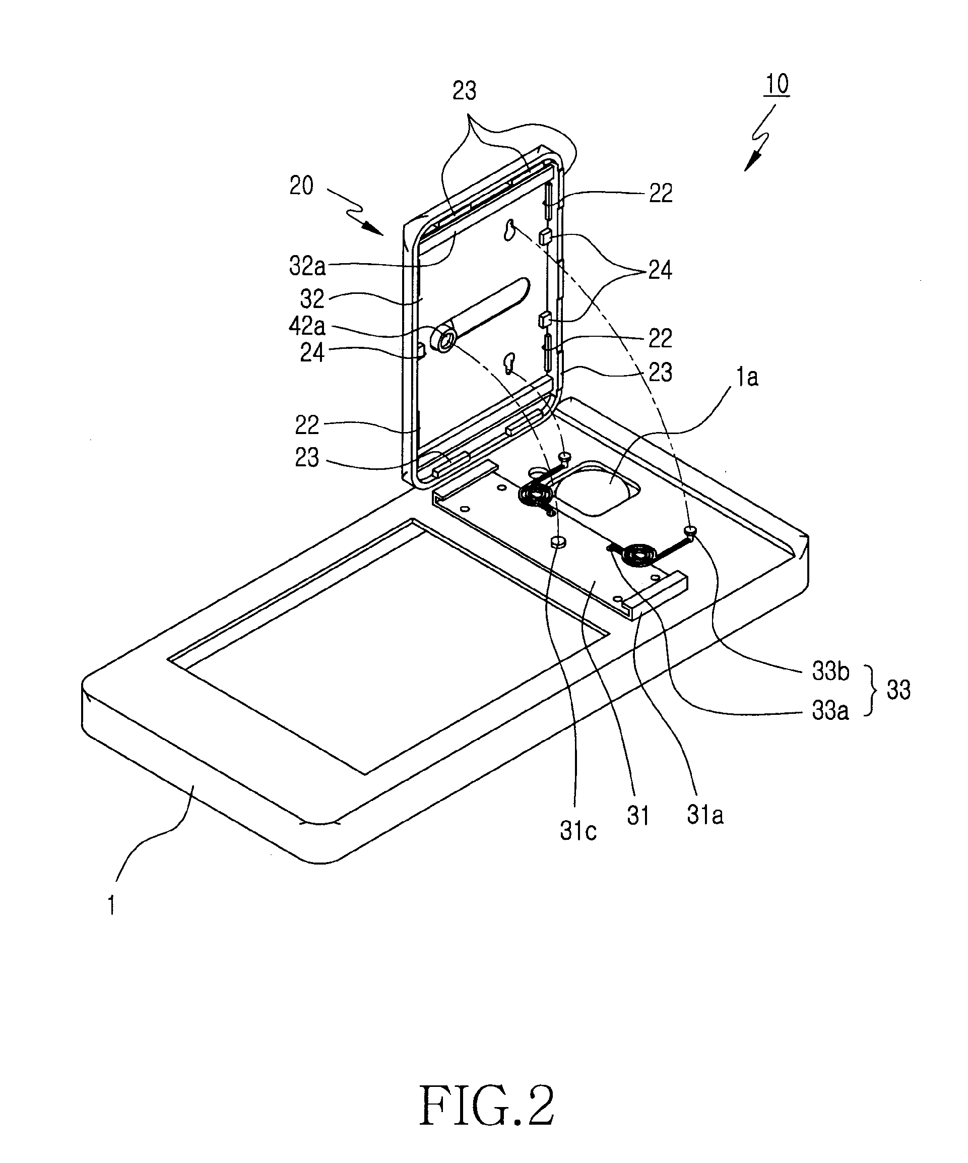 Camera door opening and shutting apparatus for portable communication device