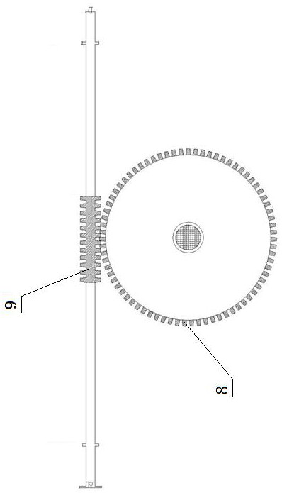 Adjusting support of surge shaft fast door laser range finder and manufacturing method