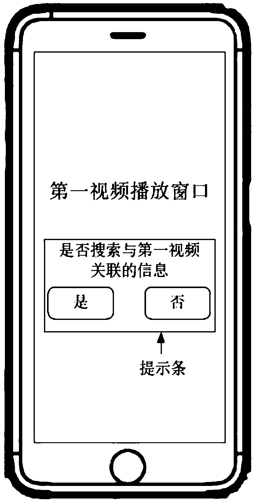 Search method and device based on played video, application server and terminal equipment