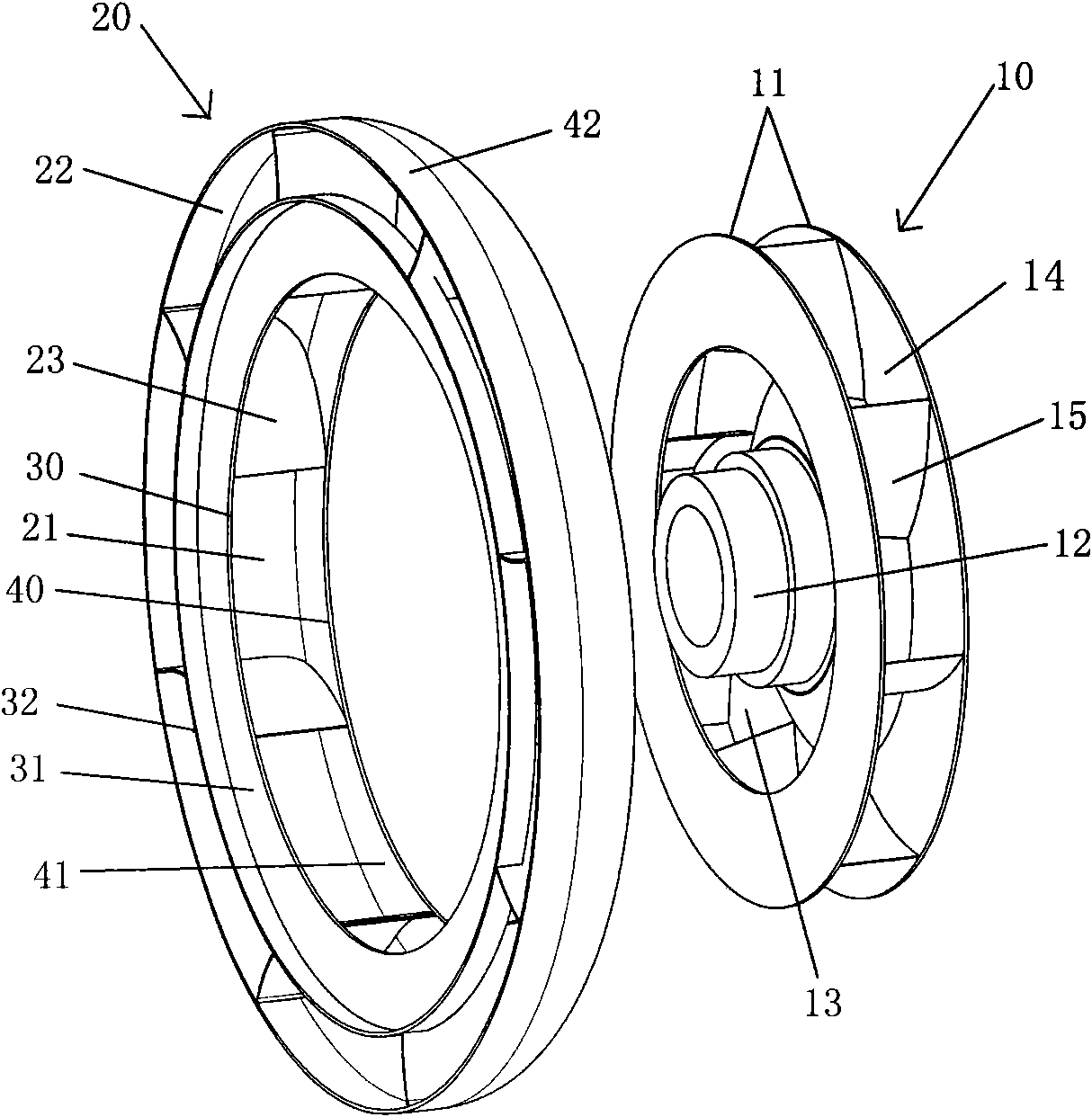 Centrifugal fan and closed motor with same