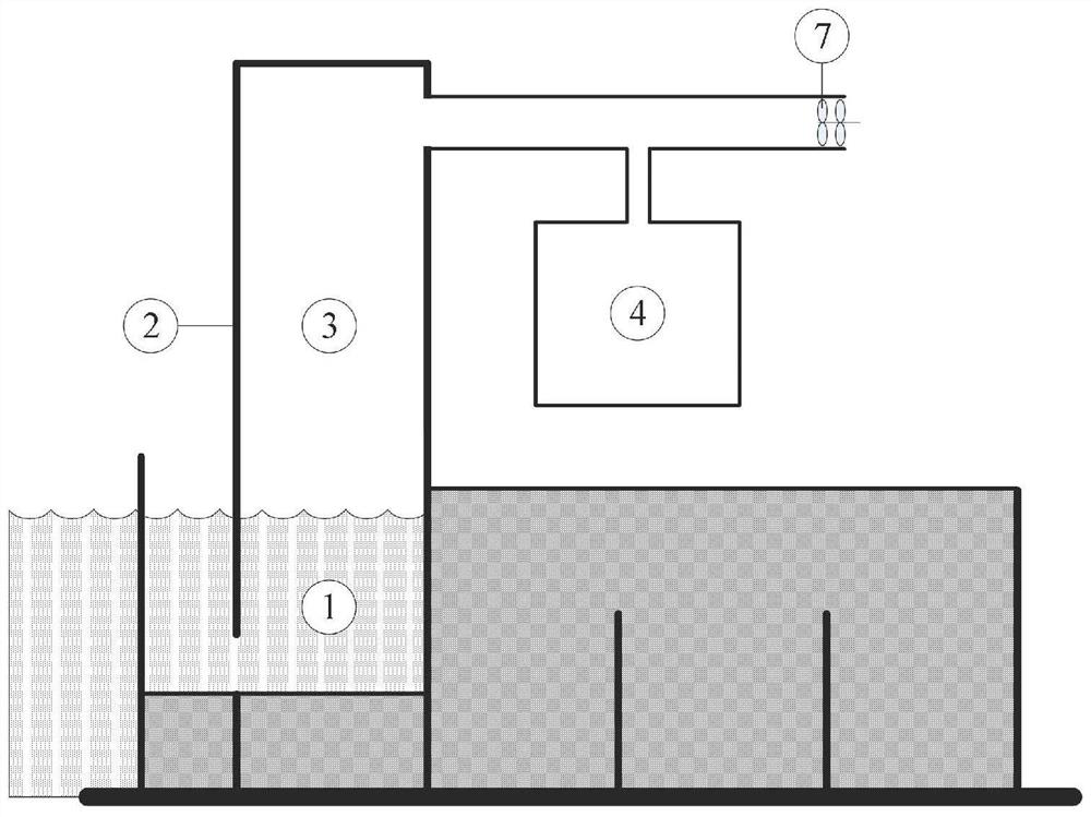 Wave energy efficient pneumatic conversion device and pneumatic conversion method thereof