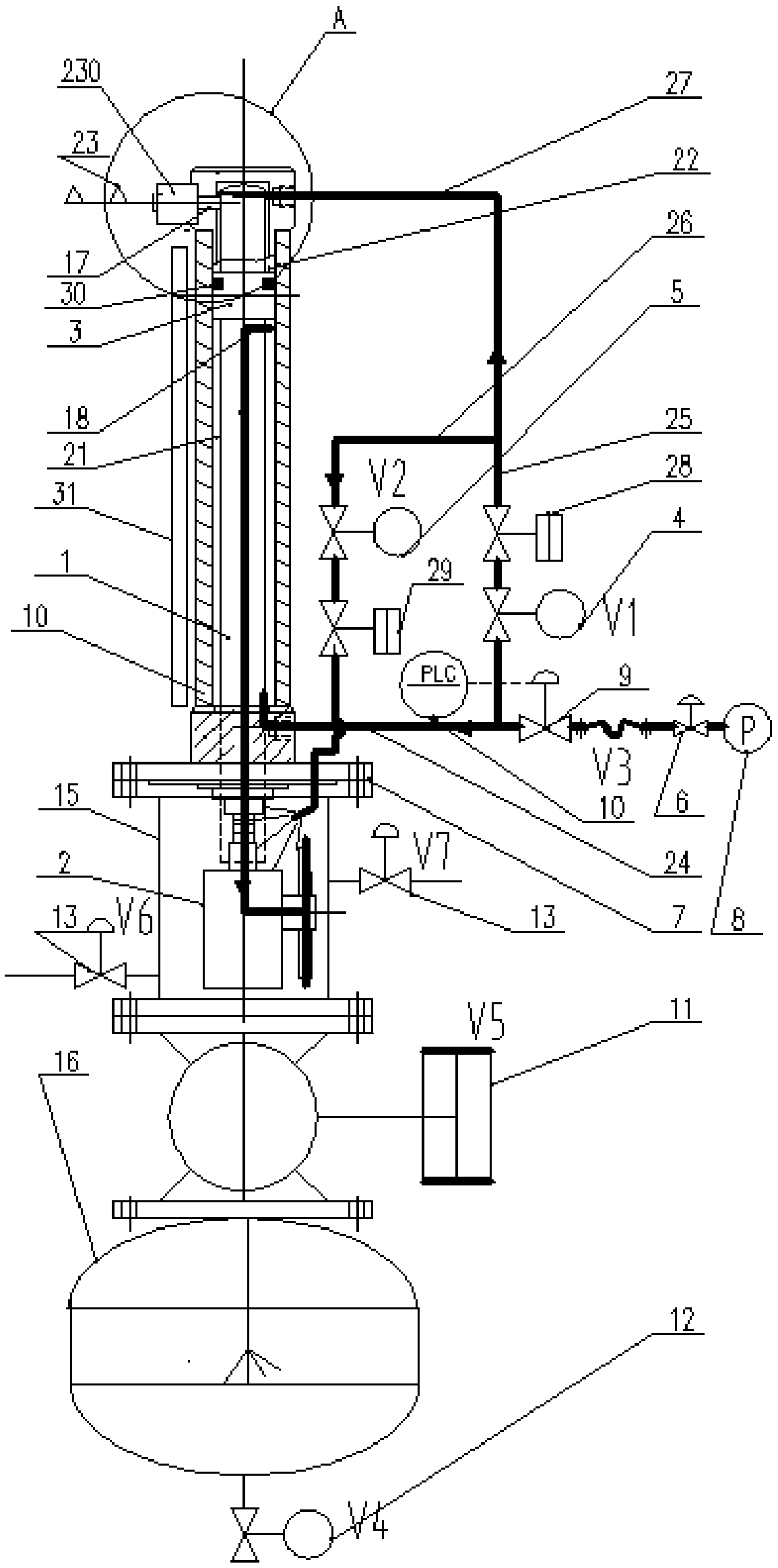 Automatic flushing device for reaction kettle in petrochemical industry and cleaning method thereof
