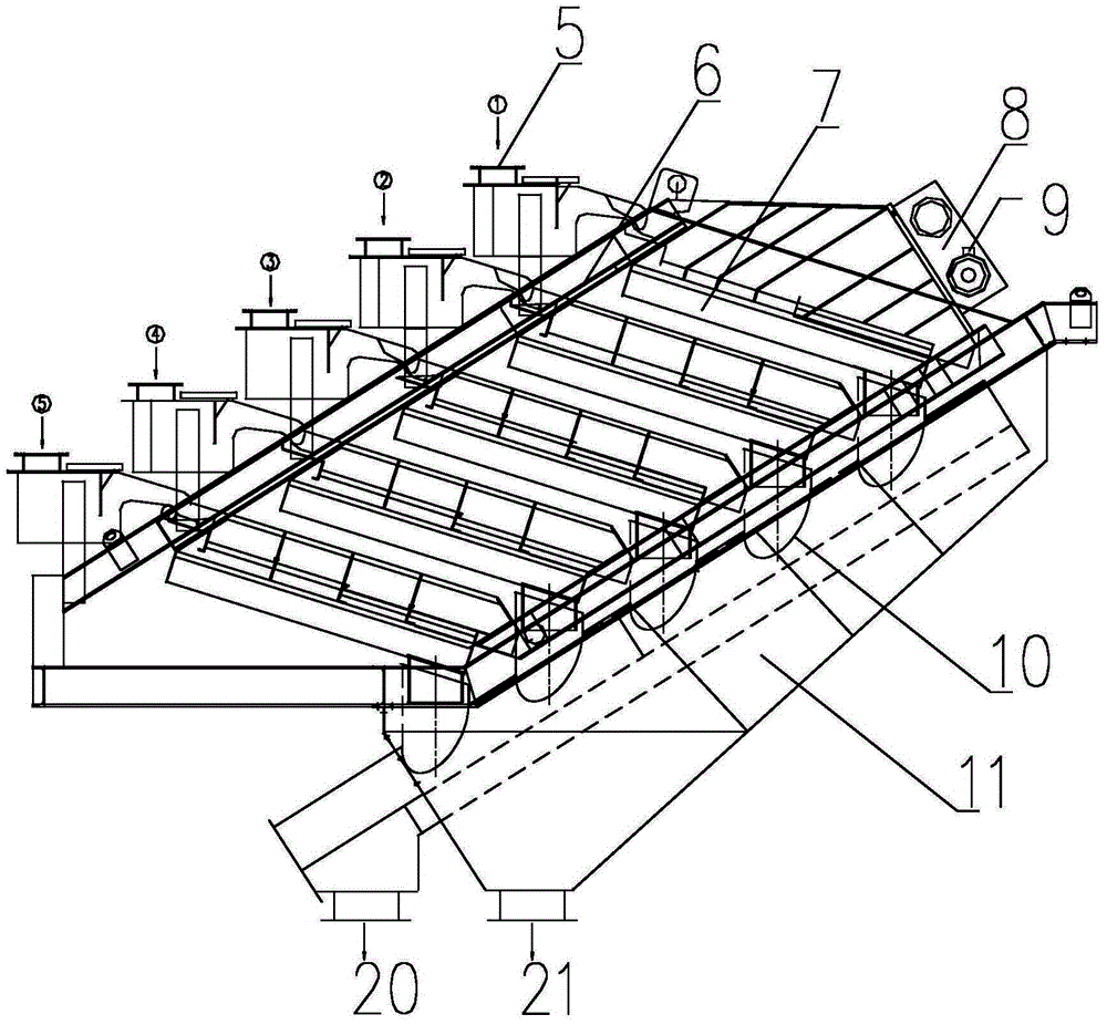 Layered high-frequency fine vibrating screen