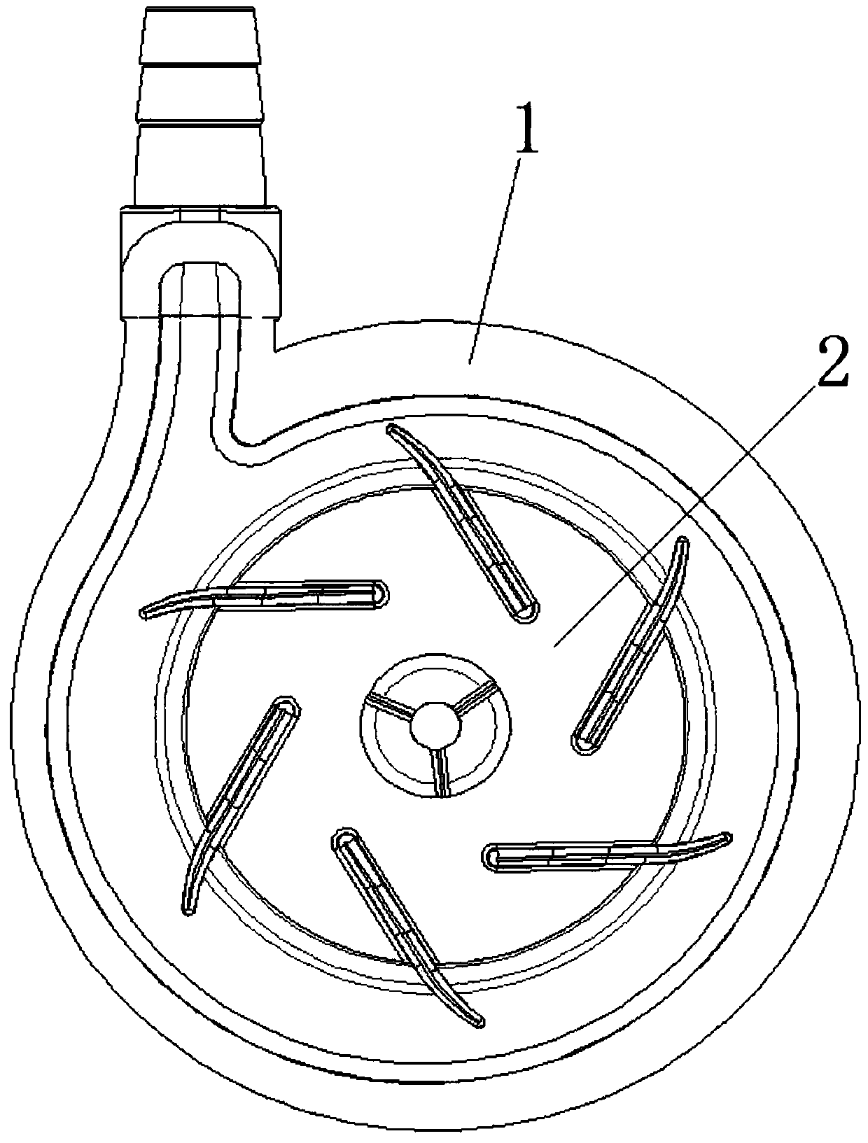Centrifugal blood pump which rotates stably
