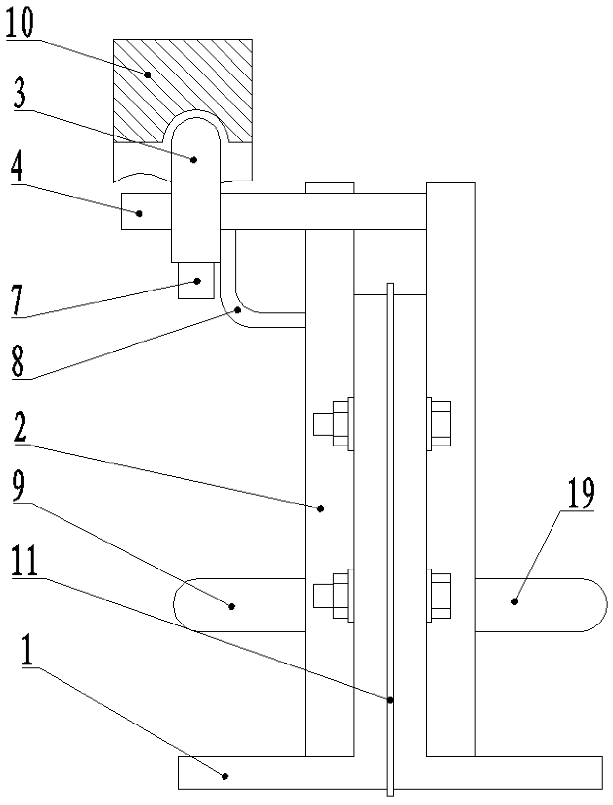 Induction quenching device for large bearing race track surface