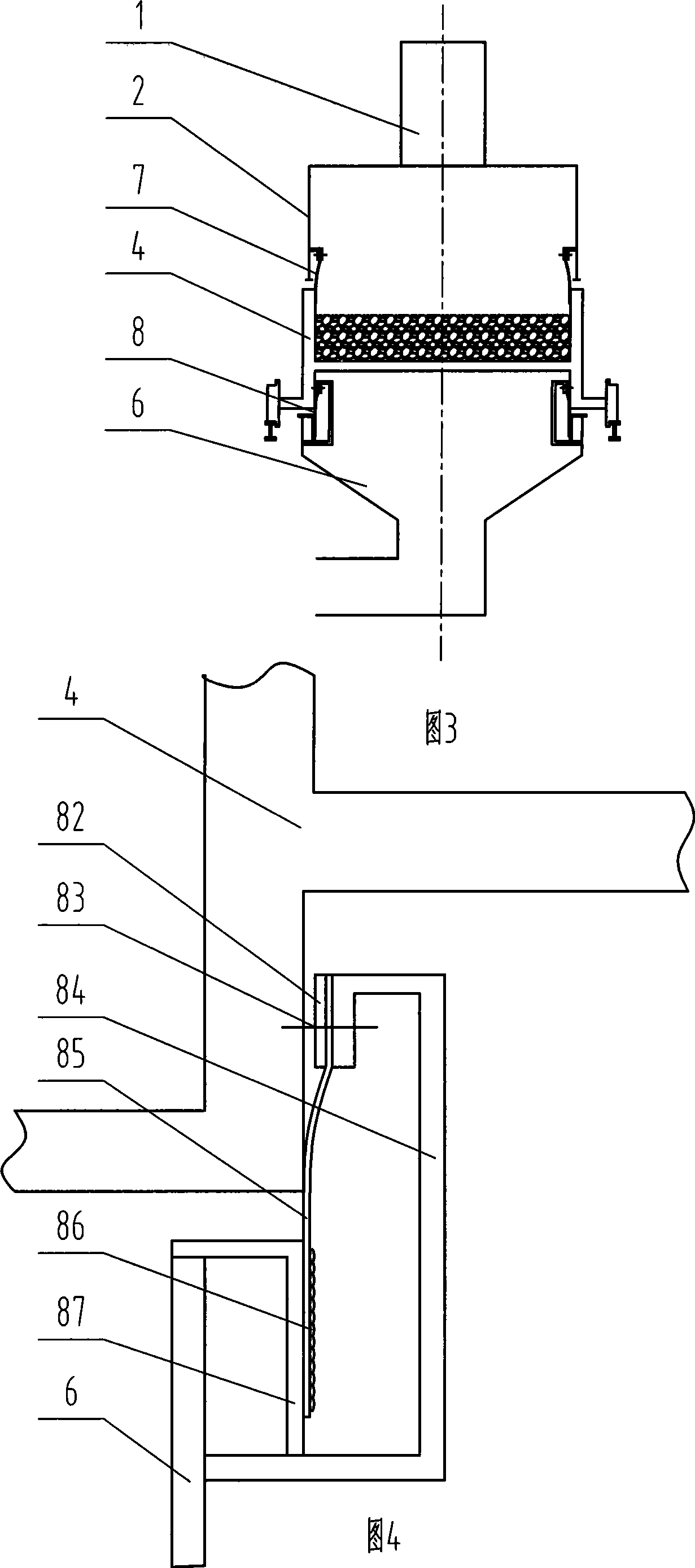 Sintering device, sintering cooler and its suspension sealing device
