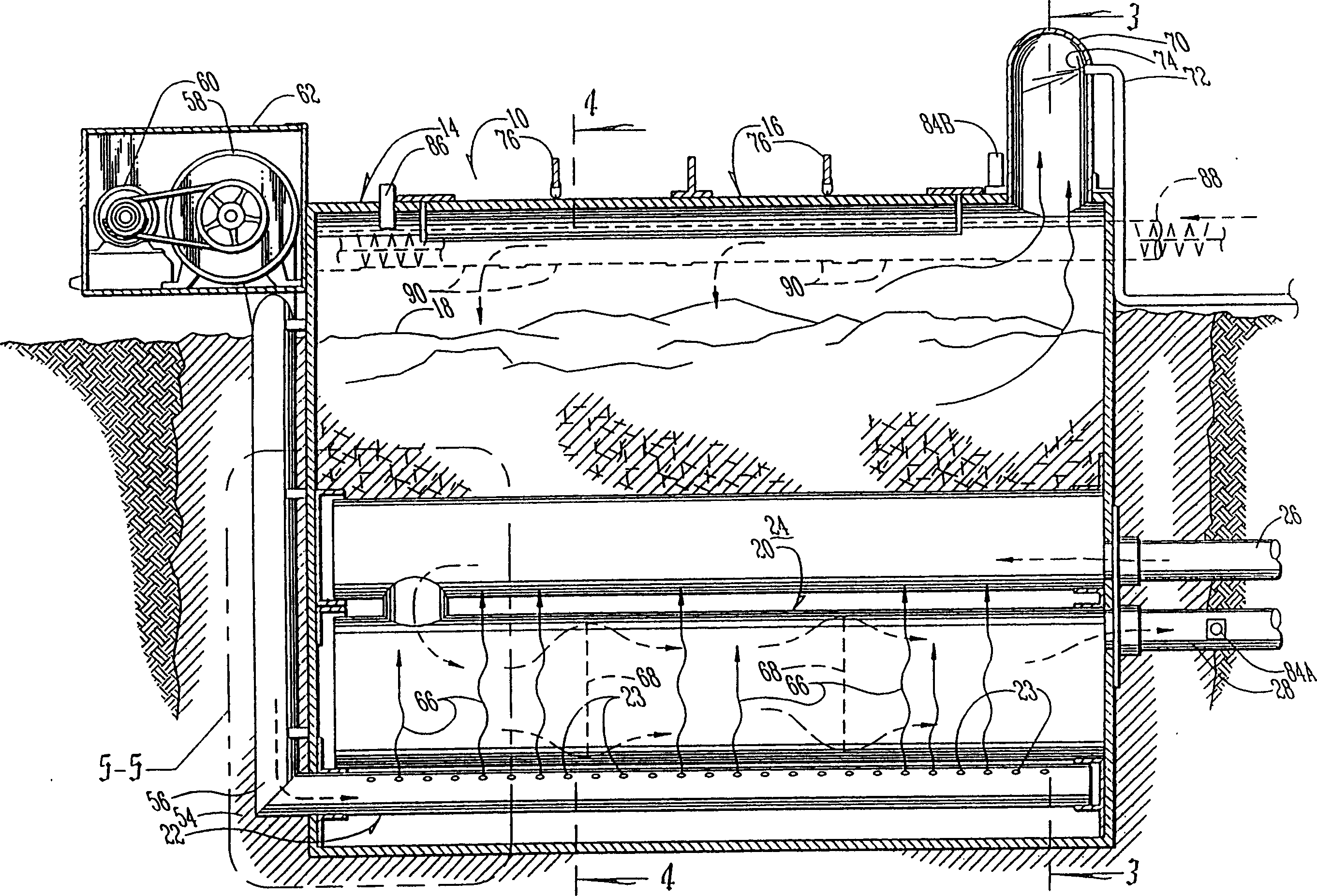 Apparatus and method for burning organic material